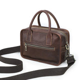 Coffee leather handbag clean product view
