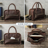 Leather crossbody handbag scene view