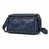 Woosir Vintage Full-Grain Leather Compact Shoulder Bag blue variant