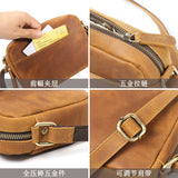 Leather crossbody bag back view