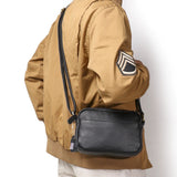 Black leather crossbody bag color view