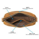 Leather crossbody bag side view