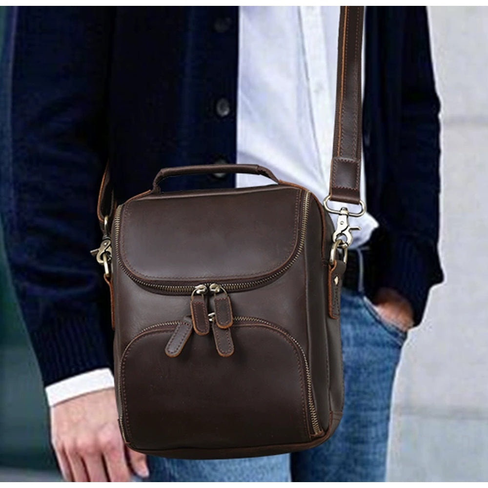 Woosir Vintage Genuine Leather Shoulder Bag leather shoulder bag 03 model