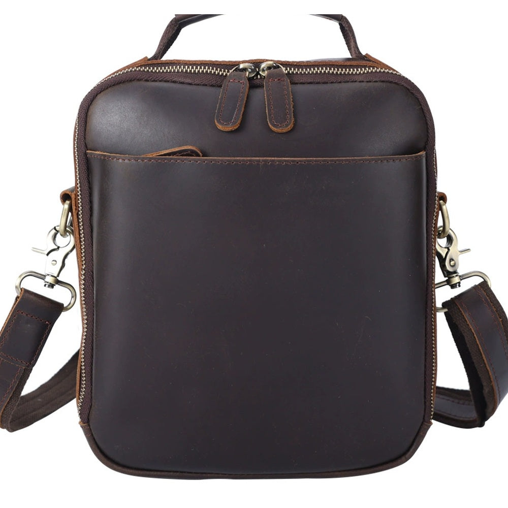 Woosir Vintage Genuine Leather Shoulder Bag leather shoulder bag 05 back