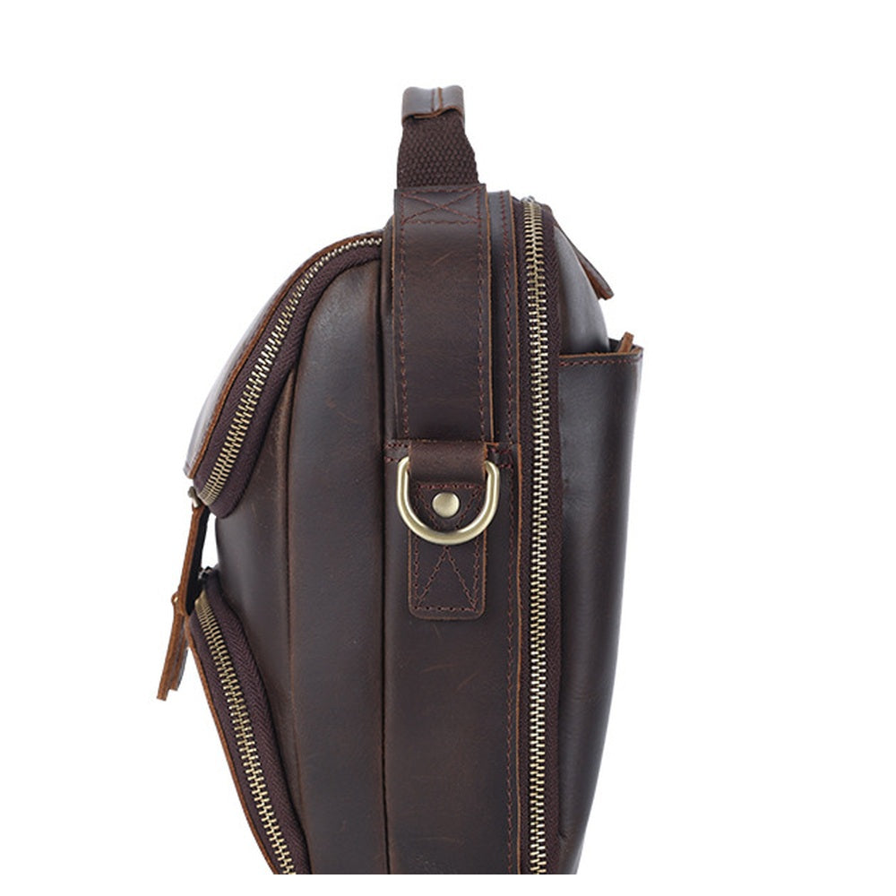 Woosir Vintage Genuine Leather Shoulder Bag genuine leather shoulder bag 15 clean side