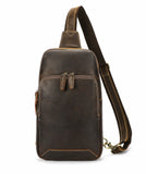 Woosir genuine leather vintage chest bag travel clean catalog view