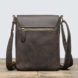 Black leather iPad crossbody bag color view
