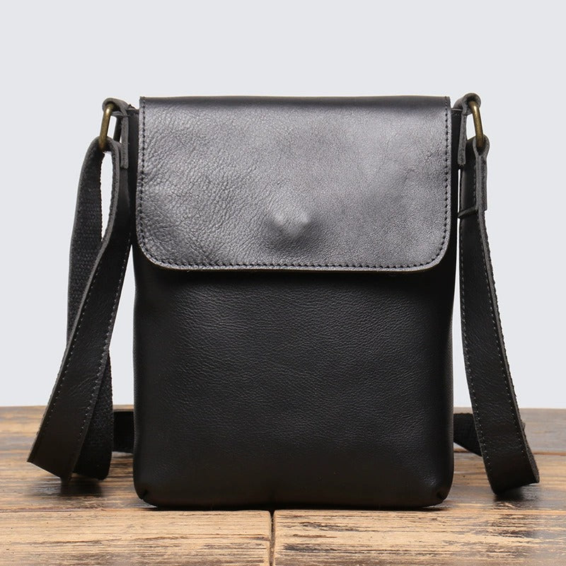 Leather iPad crossbody bag rear view