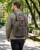 Woosir men-21l-vintage-canvas-backpack generated model 1