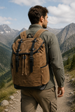 Woosir generated model 2 | mens-outdoor-large-capacity-canvas-travel-climbing-backpack