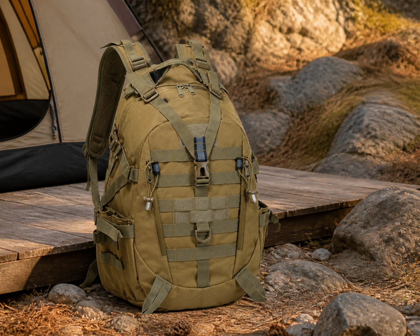 Woosir generated scene 2 | molle-backpacks-with-reflector-straps