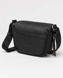 Woosir Multi-Pocket Crazy Horse Leather Chest Bag black rear detail