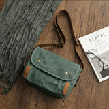 Small Messenger Bag Waxed Canvas Mens