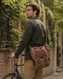 Woosir vintage-canvas-shoulder-molle-messenger-bag generated model 2