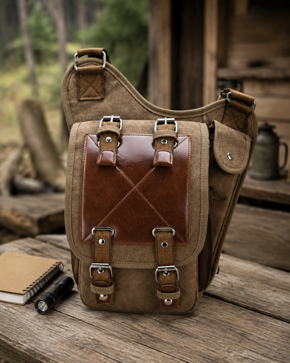 Woosir vintage-canvas-shoulder-molle-messenger-bag generated scene 1