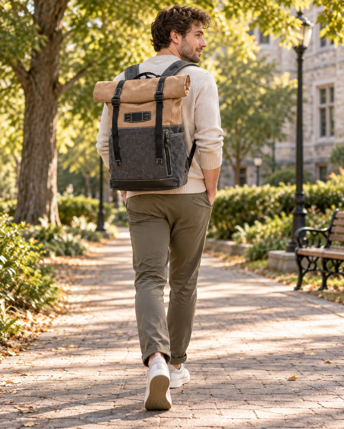 Woosir generated model 2 | woosir-vintage-college-backpacks