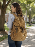 Woosir generated model 1 | vintage-cotton-canvas-rucksack-backpack