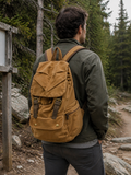 Woosir generated model 2 | vintage-cotton-canvas-rucksack-backpack