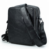 Black leather crossbody bag color view