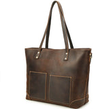 SEO: Woosir Vintage Crazy Horse Leather Laptop Shoulder Bag color variant