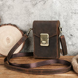 Vintage leather push-lock bag lifestyle view