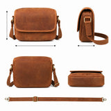 Genuine leather crossbody bag clean detail