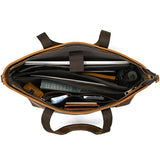 SEO: Woosir Vintage Crazy Horse Leather Tote Shoulder Bag rear view