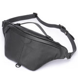 Woosir vintage crazy horse leather waist chest bag clean product angle