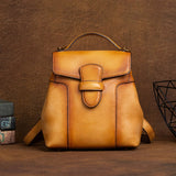SEO: Woosir Vintage Full-Grain Leather Backpack for Daily Carry color variant
