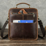 Woosir Vintage Genuine Leather Messenger Crossbody Bag 1688 scene view