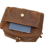 Woosir Vintage Full-Grain Leather Shoulder Bag leather shoulder bag 14 interior pocket detail