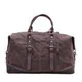 Large Waxed Canvas Weekender Duffle Bag Travel Mens