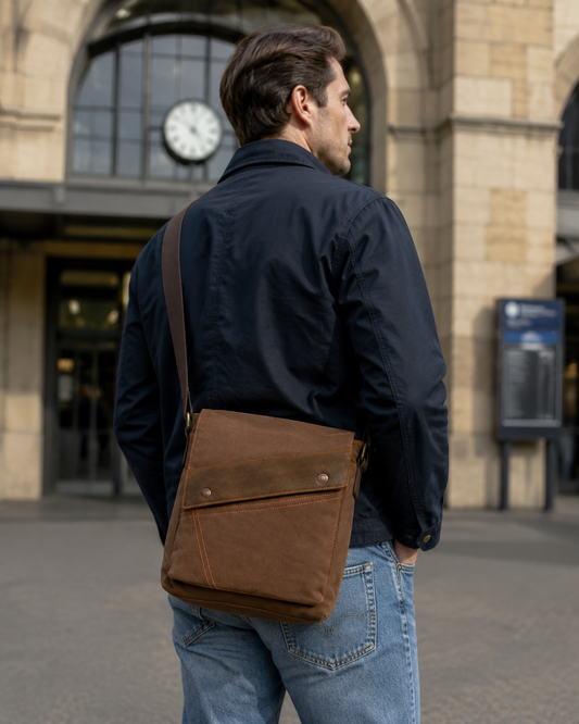 Woosir generated model 2 | woosir-fashion-cotton-canvas-cross-body-bag-for-men