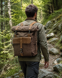 Woosir generated model 1 | woosir-large-vintage-canvas-backpack-mens-women