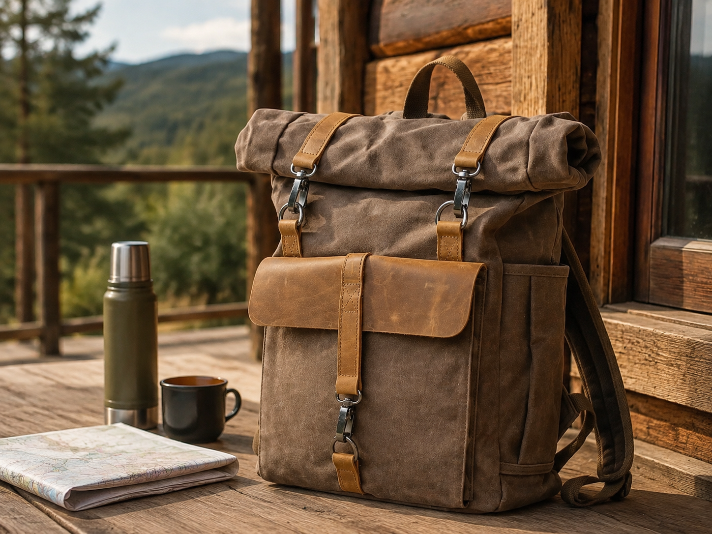 Woosir generated scene 2 | woosir-large-vintage-canvas-backpack-mens-women