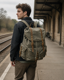 Woosir generated model 2 | woosir-large-vintage-canvas-backpack-travel-for-men