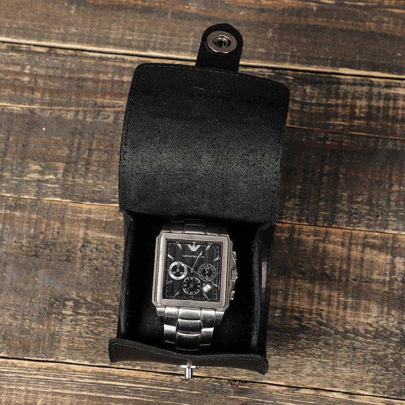 Woosir Leather Single Watch Roll Case for Travel - Woosir