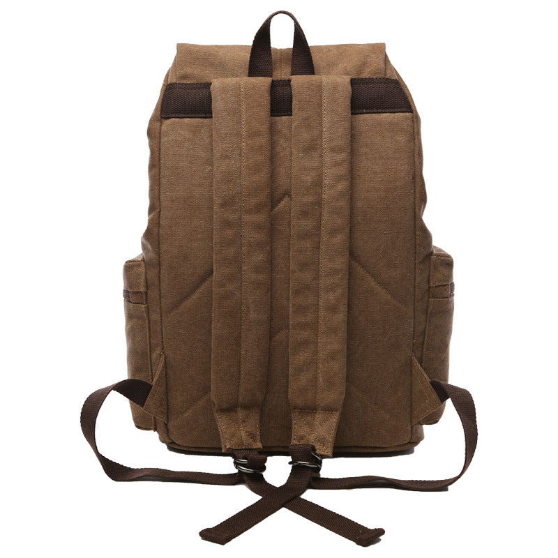 Travel and School Cotton Canvas Backpack for Laptop - Woosir