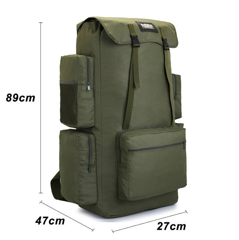 best hiking backpack for large men 130L Large Mountaineering Backpack, Army Green