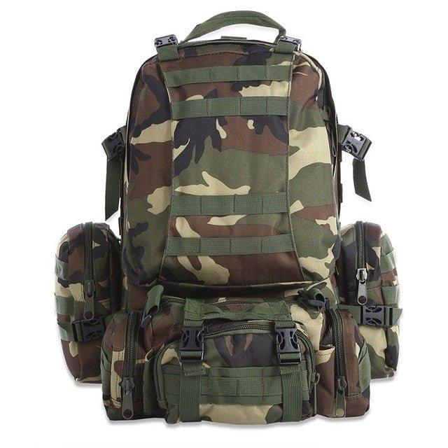 55l molle outdoor military tactical bag camping hiking trekking backpack 55L Molle Backpacks Outdoor Multifunctional Rucksack, Camouflage