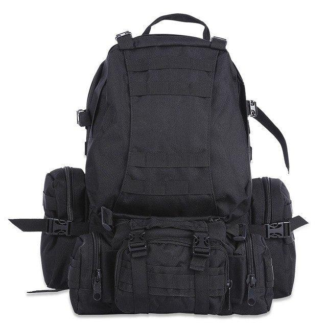 55L Molle Backpacks Outdoor Multifunctional Rucksack, Black