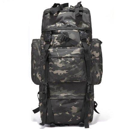 allintitle molle hiking backpack LibSkyln 70L/100L Camping with Rain Cover, Expandable Large Military Tactical Backpack, Waterproof Racksack Travel Backpacking Daypack for Climbing Trekking (Black) : Sports & Outdoors Aluminum Frame System allintitle camouflage hiking backpack Jungle
