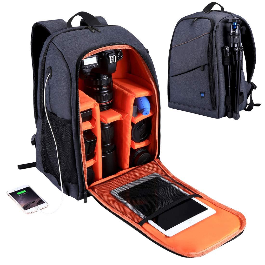 Camera Backpack for Travel with Charging Port - Woosir