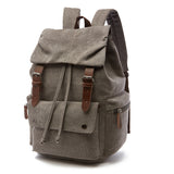 Travel and School Cotton Canvas Backpack for Laptop - Woosir