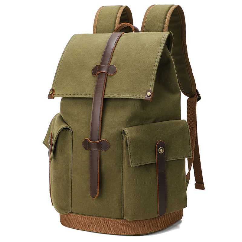 Wear-resistant canvas backpack travel computer bag - Woosir