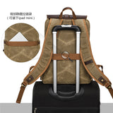 Waxed Canvas Backpack Waterproof Travel - Woosir