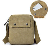 Lightweight Cotton Canvas Messenger Bag for Men - Woosir