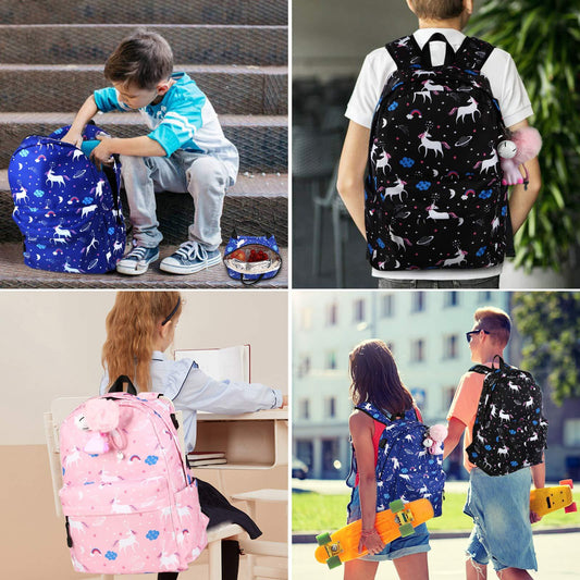 Woosir Printed Pony School Backpack for Kids - Woosir