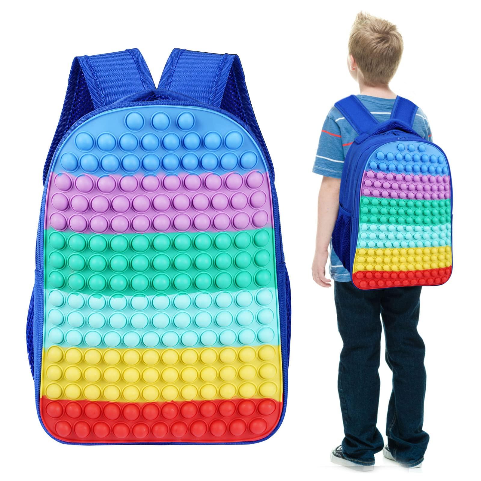 Kids Backpacks Pop It School Bag Fidget Bookbag for Girls & Boys