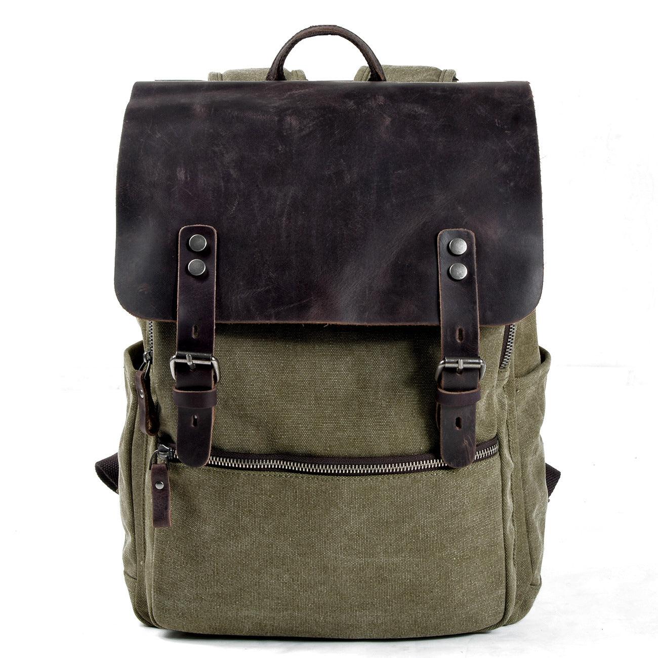 Vintage Casual Canvas Laptop Backpack - Woosir